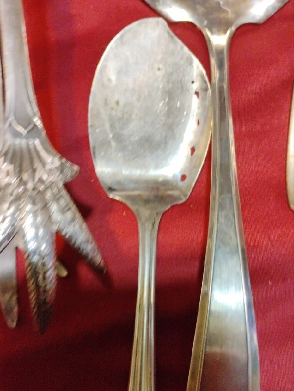 Antique/Vintage Silver-Plated Serving Utensil Set - Classic Silver
